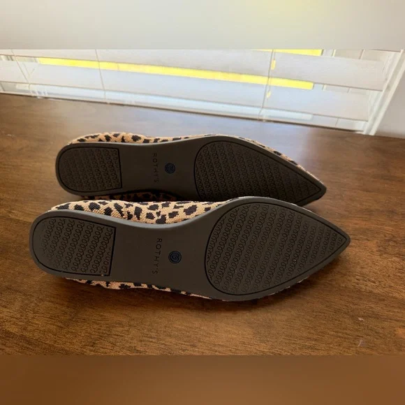 Rothy’s The Point Leopard Print Flats Wm 8.5 – Sustainable Knit, Washable Shoes - Picture 5 of 5